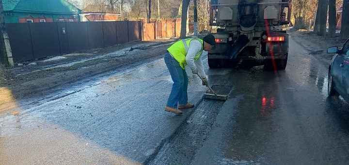 С начала года в Туле отремонтировали более 20 тысяч квадратных метров дорог