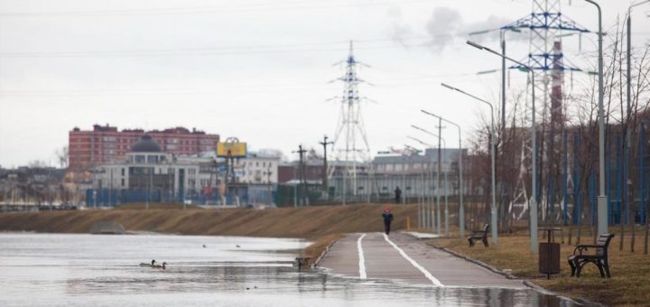 В Туле затопило Пролетарскую набережную
