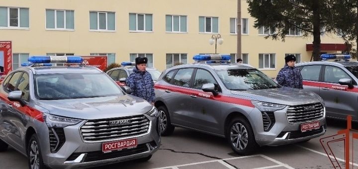 Тульские росгвардейцы получили 13 новых служебных кроссоверов Haval