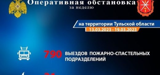 За неделю в Тульской области произошел 21 пожар