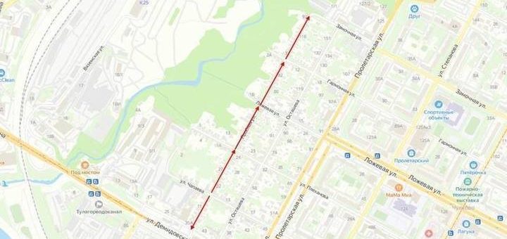 В Туле на улице Пробной 4 апреля изменят организацию дорожного движения