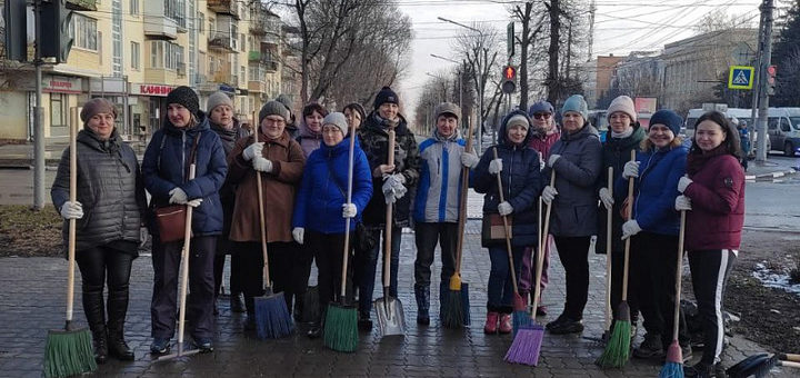 В Туле 1 апреля прошёл первый в 2023 году общегородской субботник
