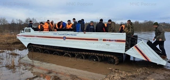 В Тульской области затопило еще один мост